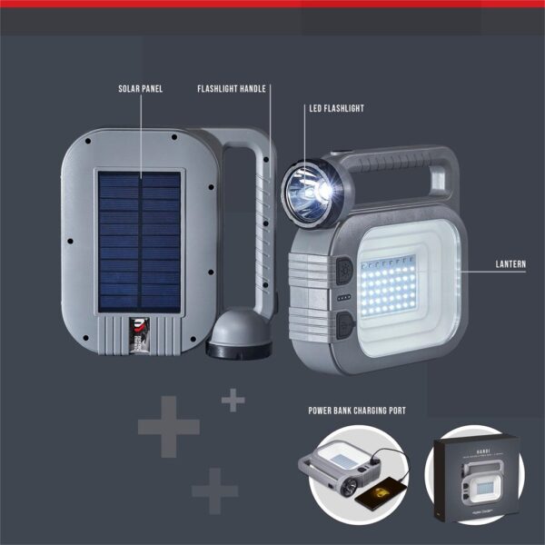 Swiss Cougar Hanoi Solar Lantern & Power Bank - 2,400mAh - Image 3