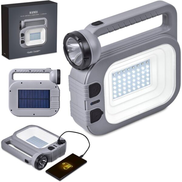 Swiss Cougar Hanoi Solar Lantern & Power Bank - 2,400mAh - Image 7