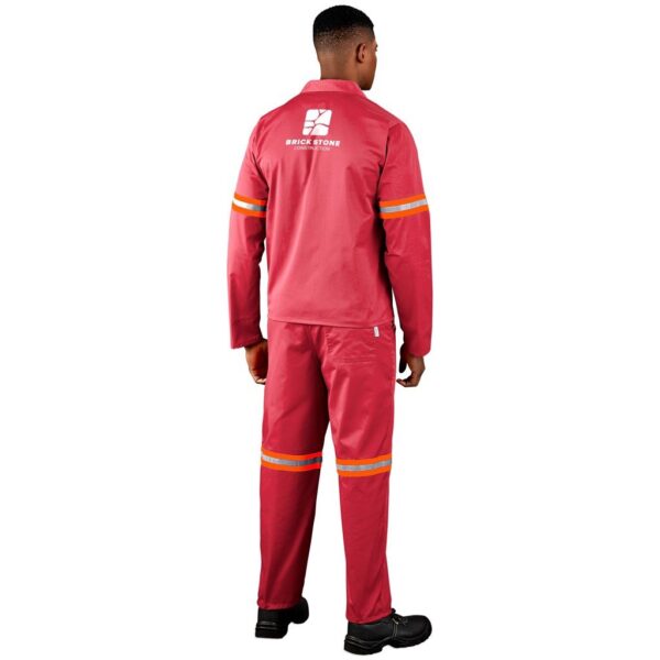 Trade Polycotton Conti Suit - Reflective Arms & Legs - Orange Tape - Image 3