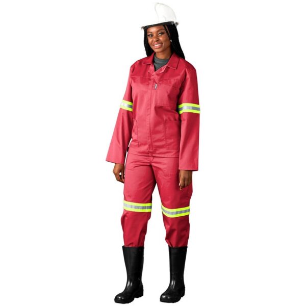 Trade Polycotton Conti Suit - Reflective Arms, Legs & Back - Yellow Tape - Image 7