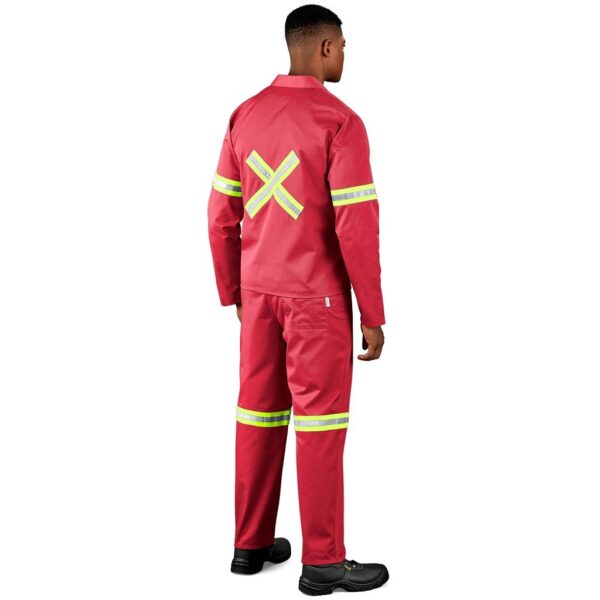 Trade Polycotton Conti Suit - Reflective Arms, Legs & Back - Yellow Tape - Image 2