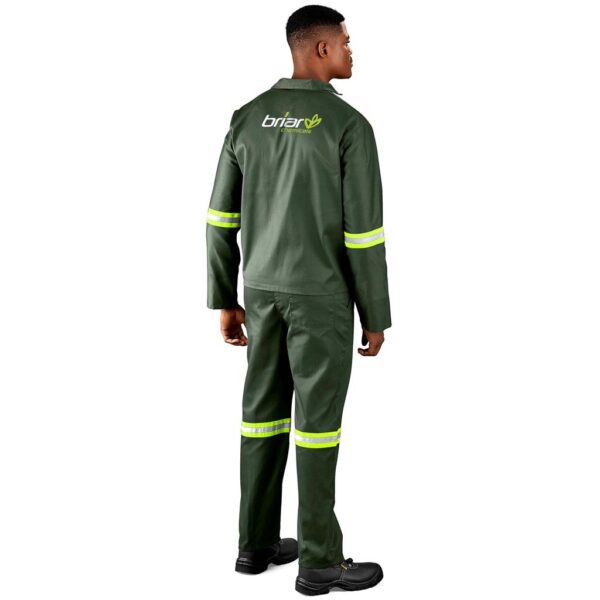 Acid Resistant Polycotton Conti Suit - Reflective Arm & Legs - Yellow Tape - Image 6