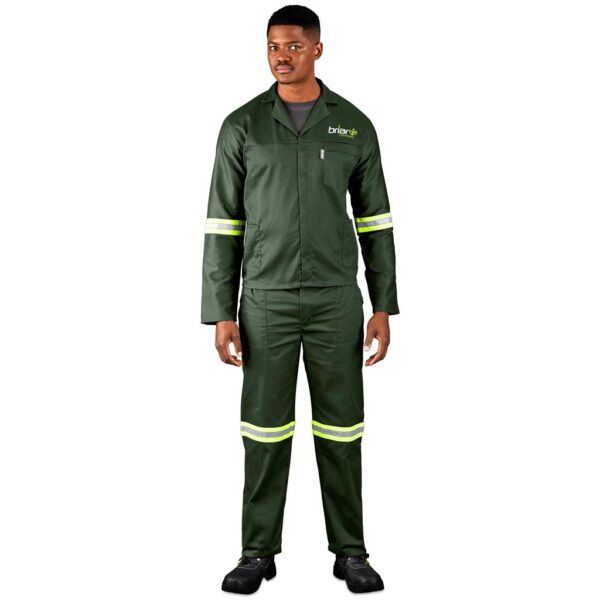Acid Resistant Polycotton Conti Suit - Reflective Arm & Legs - Yellow Tape - Image 4