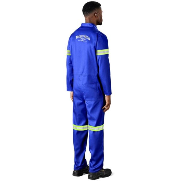 Safety Polycotton Boiler Suit - Reflective Arms & Legs - Yellow Tape - Image 5