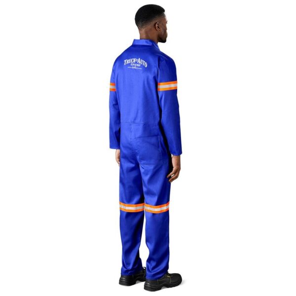 Safety Polycotton Boiler Suit - Reflective Arms & Legs - Orange Tape - Image 5