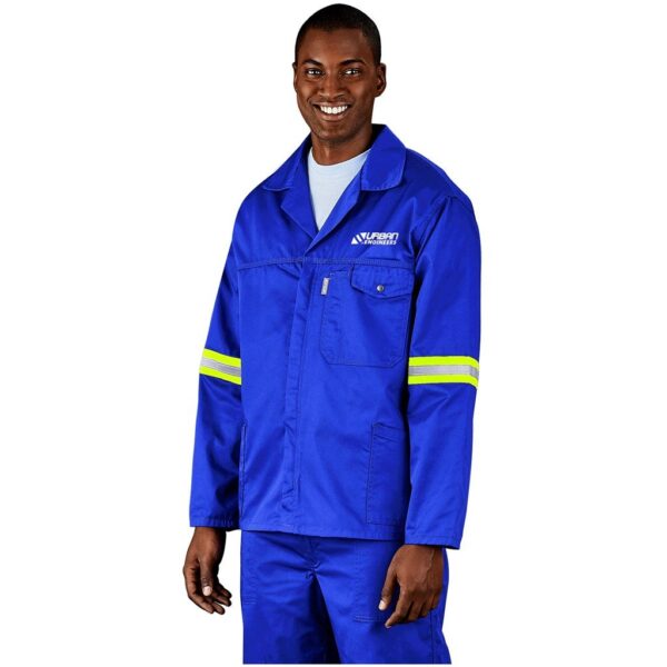 Site Premium Polycotton Jacket - Reflective Arms - Yellow Tape - Image 2