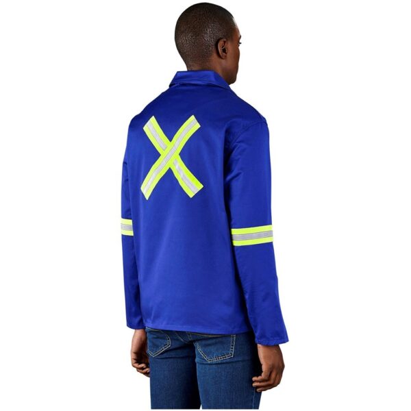 Site Premium Polycotton Jacket - Reflective Arms & Back - Yellow Tape - Image 2