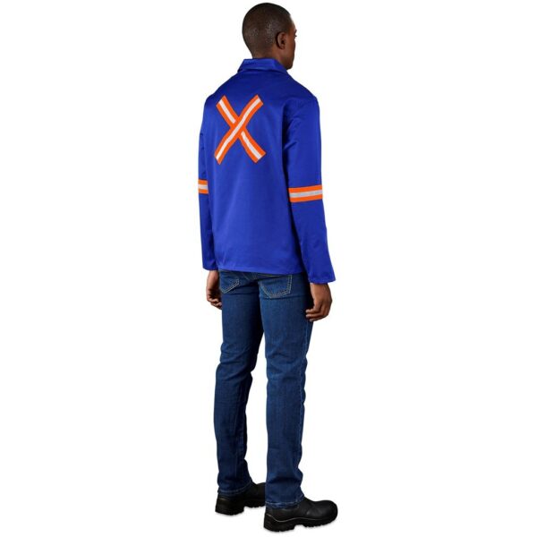 Site Premium Polycotton Jacket - Reflective Arms & Back - Orange Tape - Image 6