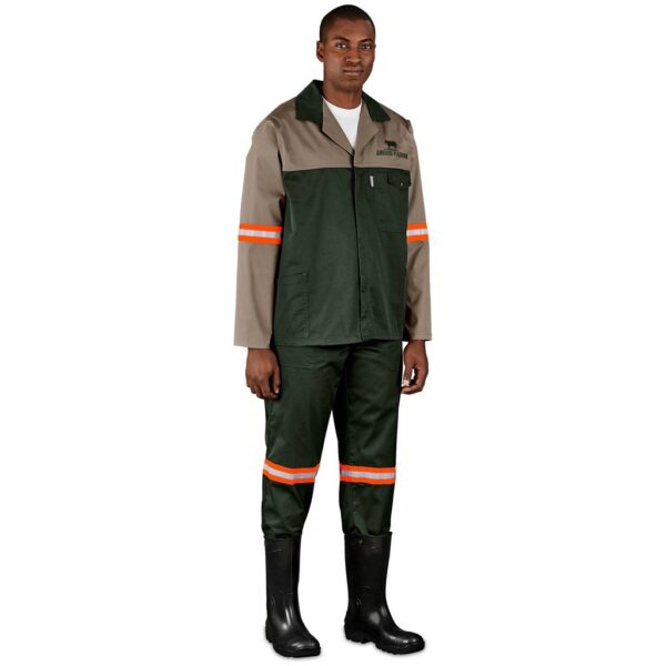 Site Premium Two-Tone Polycotton Jacket - Reflective Arms & Back - Orange Tape - Image 7