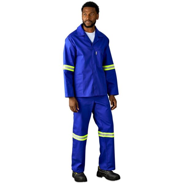 Artisan Premium 100% Cotton Pants - Reflective Legs - Yellow Tape - Image 5