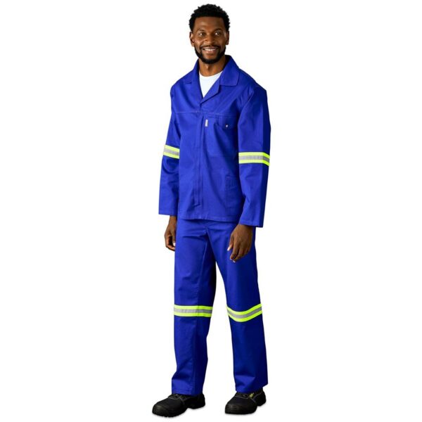 Artisan Premium 100% Cotton Pants - Reflective Legs - Yellow Tape - Image 3