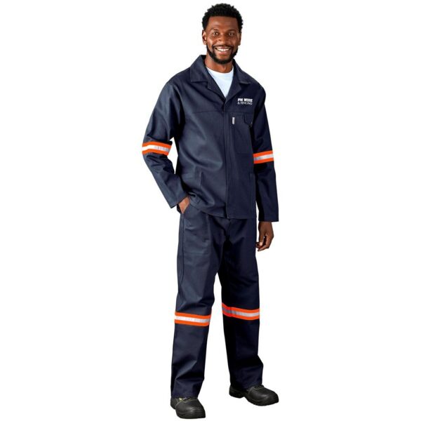 Artisan Premium 100% Cotton Pants - Reflective Legs - Orange Tape - Image 4