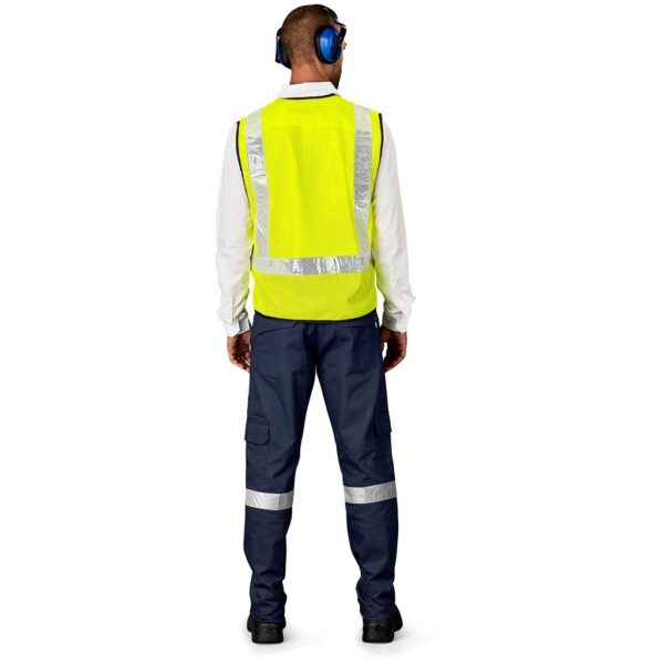 Airport Hi-Viz Reflective Full Zip Vest - Image 4