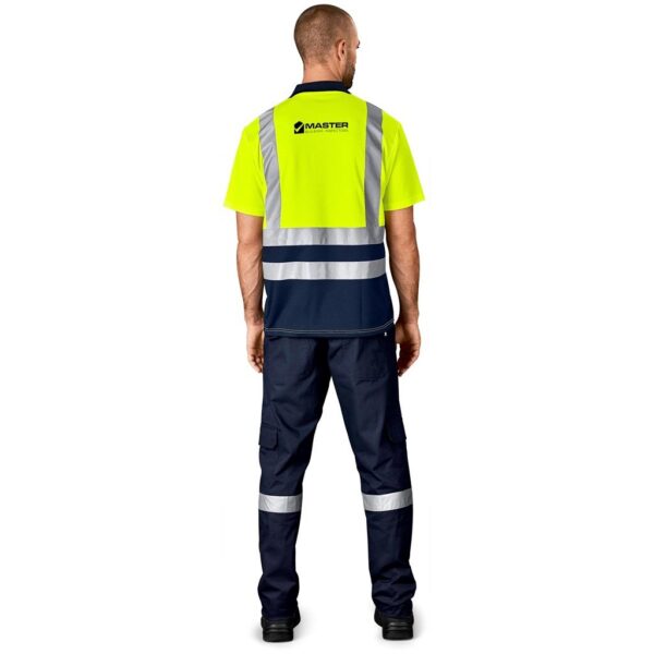 Surveyor Two-Tone Hi-Viz Reflective Golf Shirt - Image 6