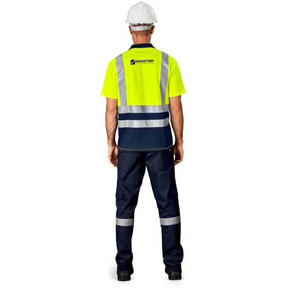 Surveyor Two-Tone Hi-Viz Reflective Golf Shirt - Image 7