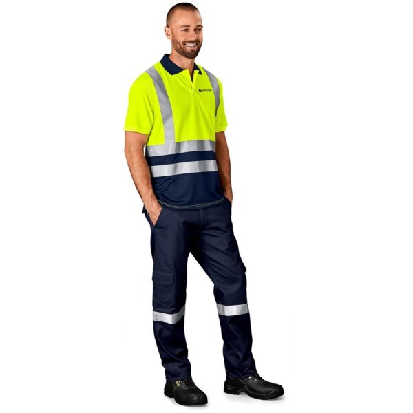 Surveyor Two-Tone Hi-Viz Reflective Golf Shirt - Image 4