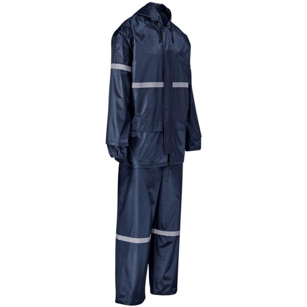 Outdoor Hi-Viz Reflective Polyester/PVC Rainsuit - Navy - Image 3