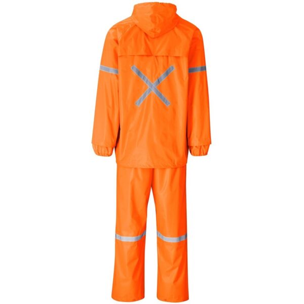 Outdoor Hi-Viz Reflective Polyester/PVC Rainsuit - Orange - Image 3