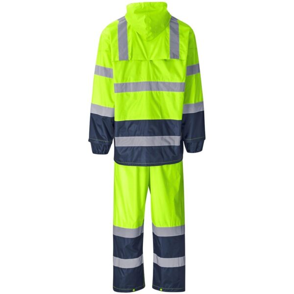 Torrent Two-Tone Hi-Viz Ref Polyester/PVC Rainsuit - Lime - Image 3