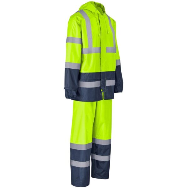 Torrent Two-Tone Hi-Viz Ref Polyester/PVC Rainsuit - Lime - Image 5