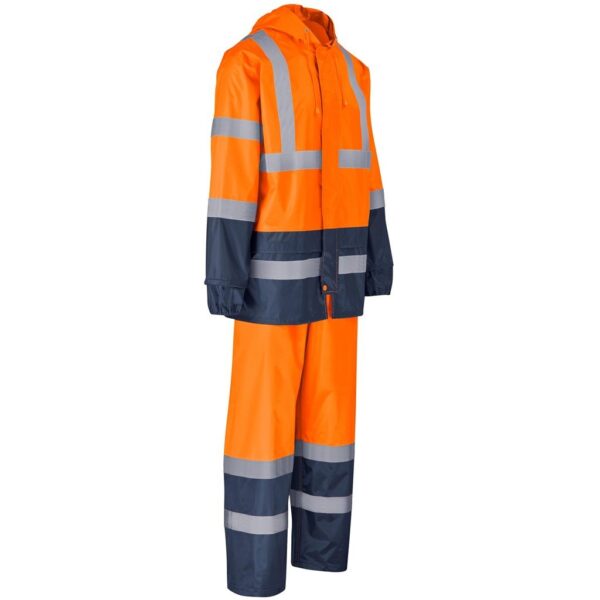 Torrent Two-Tone Hi-Viz Ref Polyester/PVC Rainsuit - Orange - Image 5
