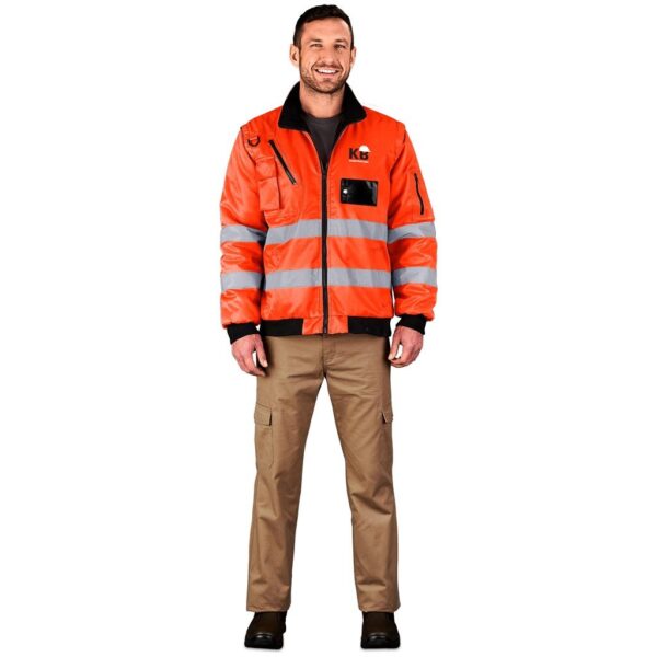 Techno Padded Hi-Viz Reflective Bunny Jacket - Image 4
