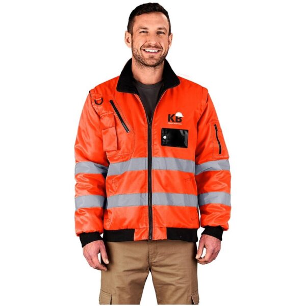 Techno Padded Hi-Viz Reflective Bunny Jacket - Image 2