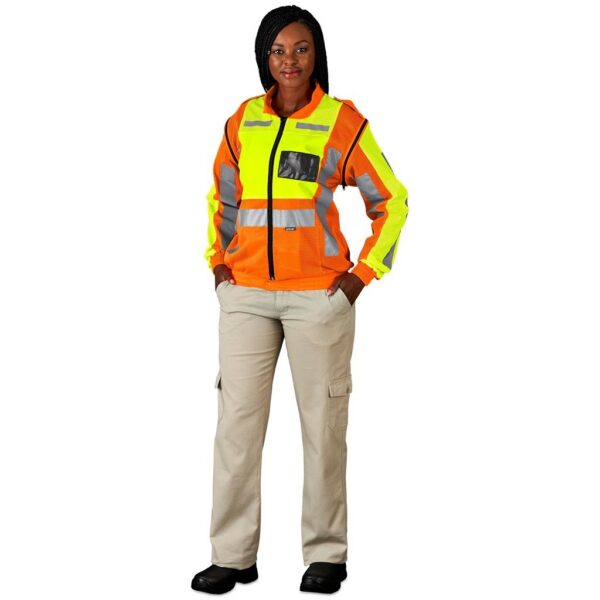 Metro Two-Tone Hi-Viz Reflective Zip-Off Jacket - Image 7
