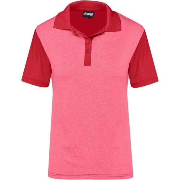 Ladies Crossfire Golf Shirt - Red - Image 2