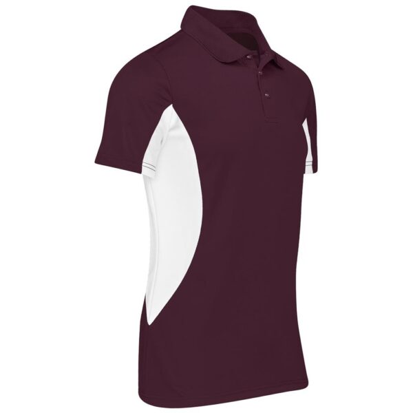 Kids Championship Golf Shirt - Maroon - Image 4