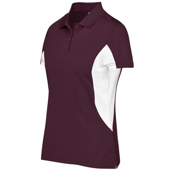 Ladies Championship Golf Shirt - Maroon - Image 4