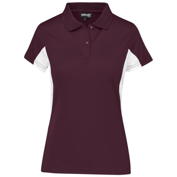 Ladies Championship Golf Shirt - Maroon - Image 2