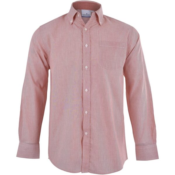 Mens Long Sleeve Lisbon Shirt - Red - Image 2