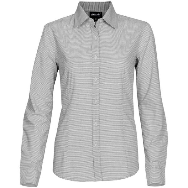 Ladies Long Sleeve Earl Shirt - Grey - Image 2