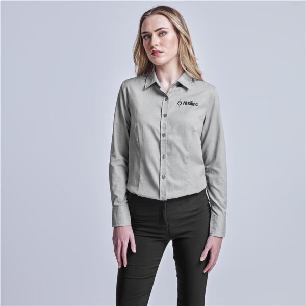 Ladies Long Sleeve Nottingham Shirt - Image 2