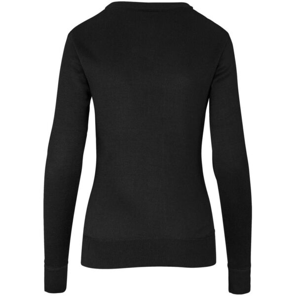 Ladies Long Sleeve Peru V-Neck Jersey - Black - Image 3