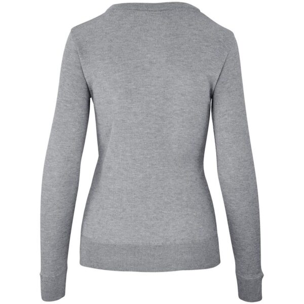 Ladies Long Sleeve Peru V-Neck Jersey - Grey - Image 4