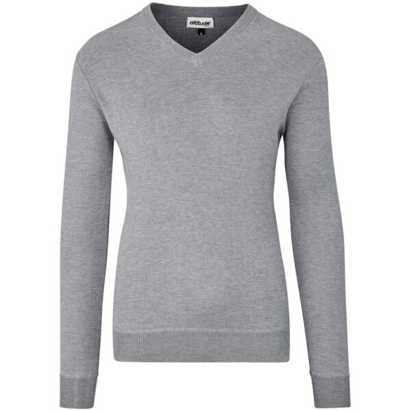 Mens Long Sleeve Peru V-Neck Jersey - Grey - Image 2