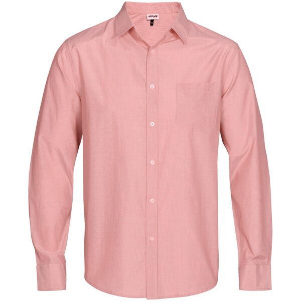 Mens Long Sleeve Portsmouth Shirt - Red - Image 2