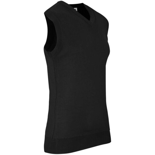 Mens Sleeveless Peru V-Neck Jersey - Black - Image 4