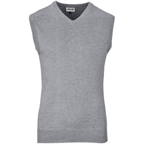 Mens Sleeveless Peru V-Neck Jersey - Grey - Image 2