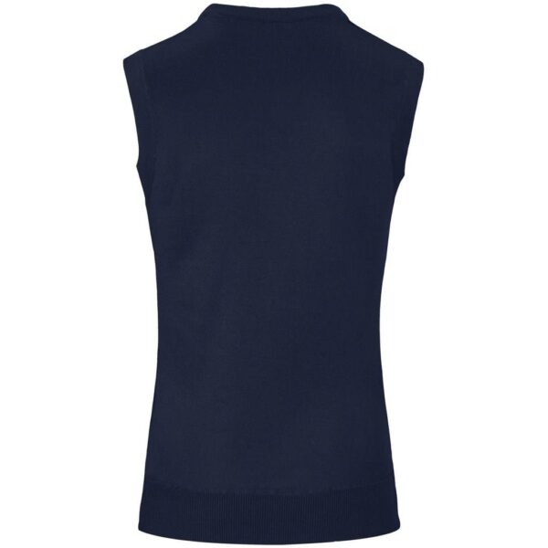 Mens Sleeveless Peru V-Neck Jersey - Navy - Image 3