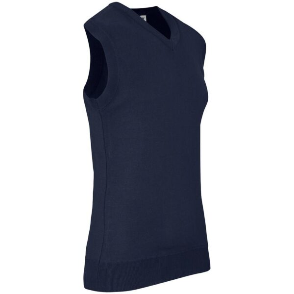 Mens Sleeveless Peru V-Neck Jersey - Navy - Image 4