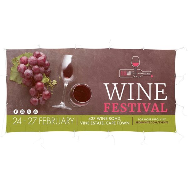 Sublimated Display Fabric Banner 2.45m x 1.2m - Image 2