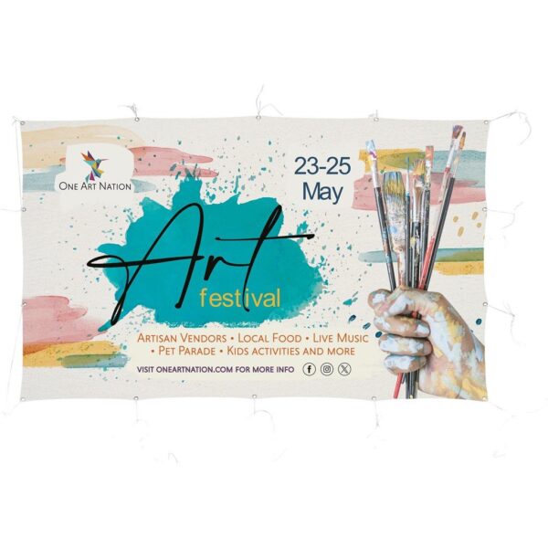 Sublimated Display Fabric Banner 2m x 1.2m - Image 2