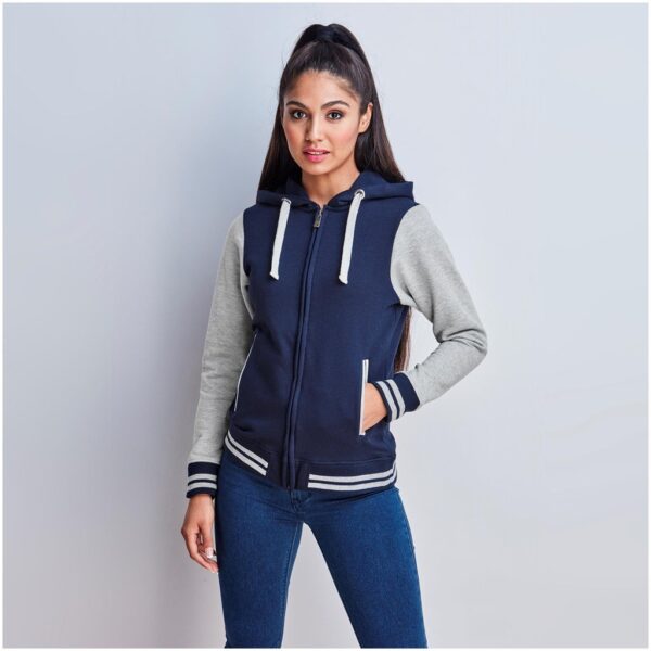 Ladies Princeton Hooded Sweater - Navy - Image 3