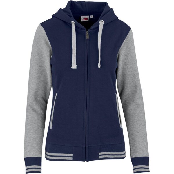 Ladies Princeton Hooded Sweater - Navy - Image 2