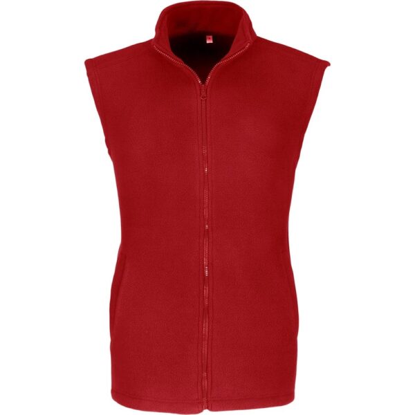 Mens Yukon Micro Fleece Bodywarmer - Red - Image 2