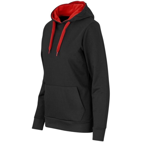 Ladies Solo Hooded Sweater - Red - Image 4