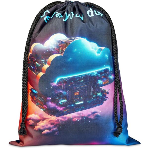 Hoppla Pacific Maxi Polyester Drawstring Pouch - Image 3